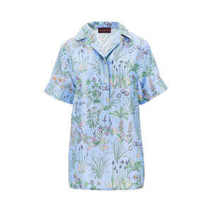 Gucci Floral Print Silk Twill Shirt
